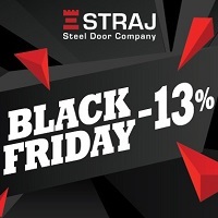 Black Friday! Знижка -13% на вхідні двері фабрики Straj!