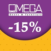 Знижка -15% на дверні полотна фабрики Омега!