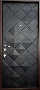 Вхідні двері - Ромбы 3D Черный В14.9