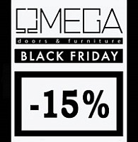 Black Friday! Скидки -15% на межкомнатные двери Омега!